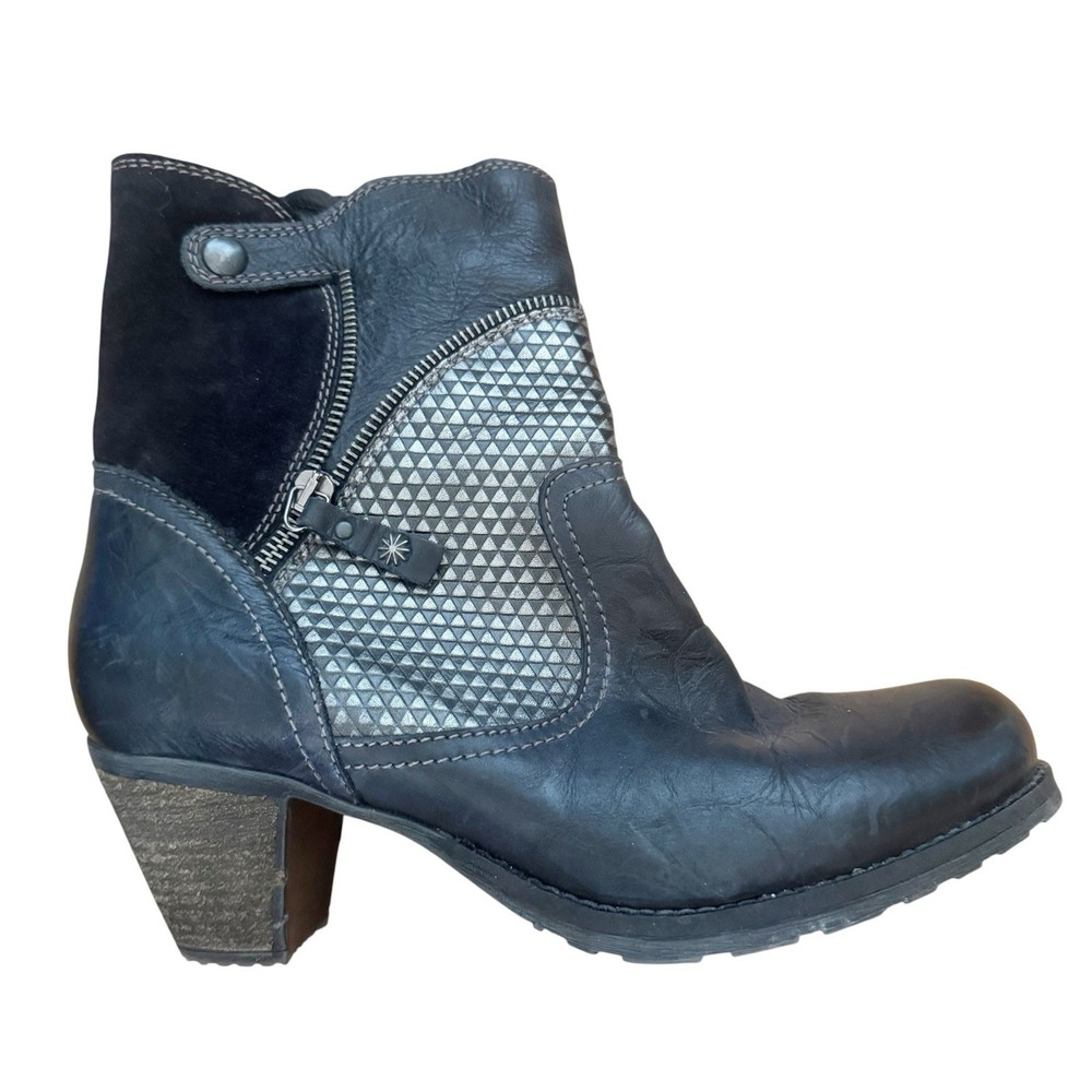 DROMEDARIS $200 "Fabiana" Black Leather Boots, EU Size: 40 / 9.5